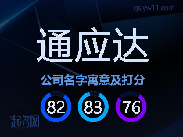 通应达公司名字寓意及打分