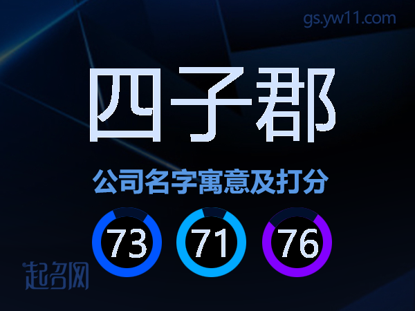 四子郡公司名字寓意及打分