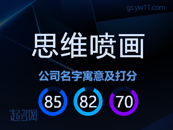 思维喷画公司名字寓意及打分