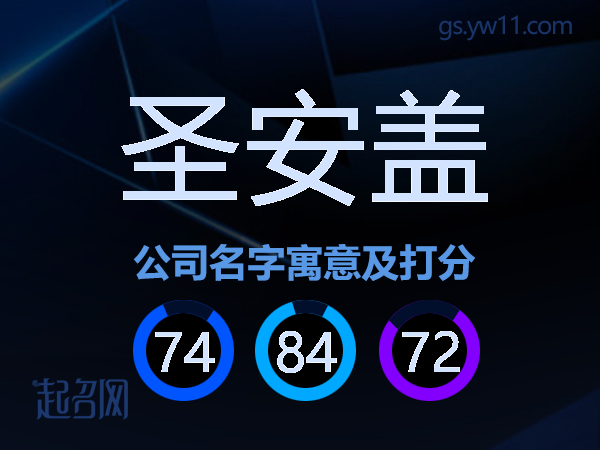 圣安盖公司名字寓意及打分
