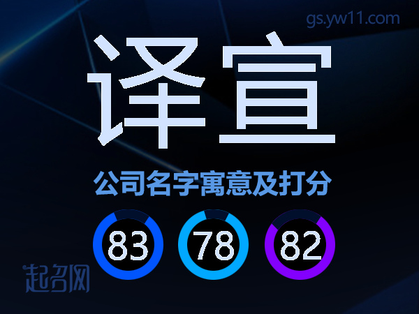 译宣公司名字寓意及打分
