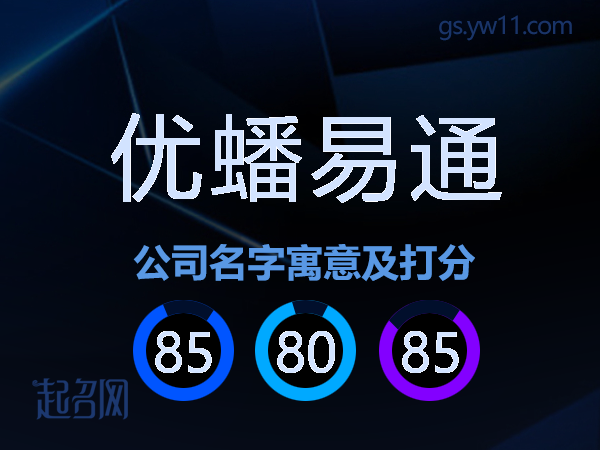 优蟠易通公司名字寓意及打分