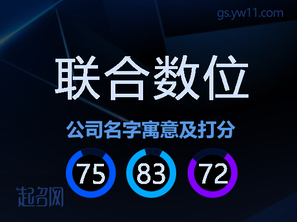 联合数位公司名字寓意及打分