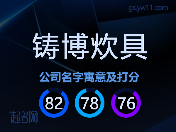 铸博炊具公司名字寓意及打分