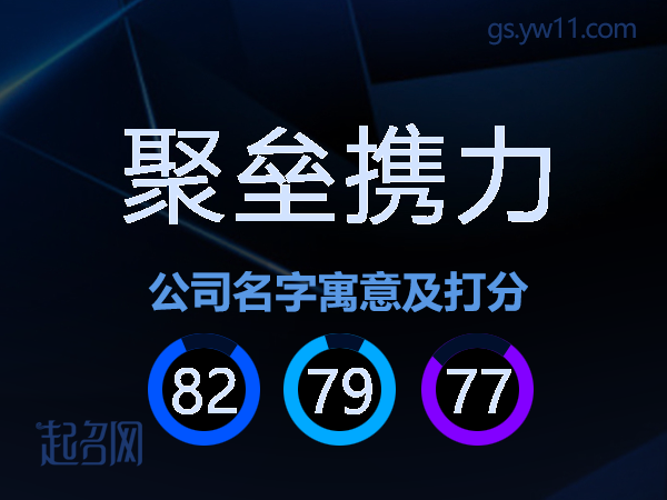 聚垒携力公司名字寓意及打分