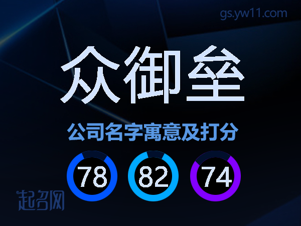众御垒公司名字寓意及打分