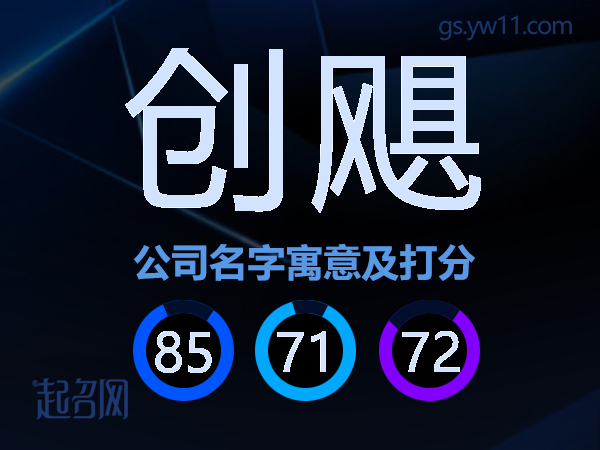 创飓公司名字寓意及打分