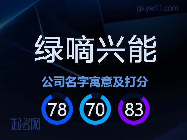 绿嘀兴能公司名字寓意及打分