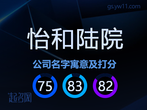 怡和陆院公司名字寓意及打分