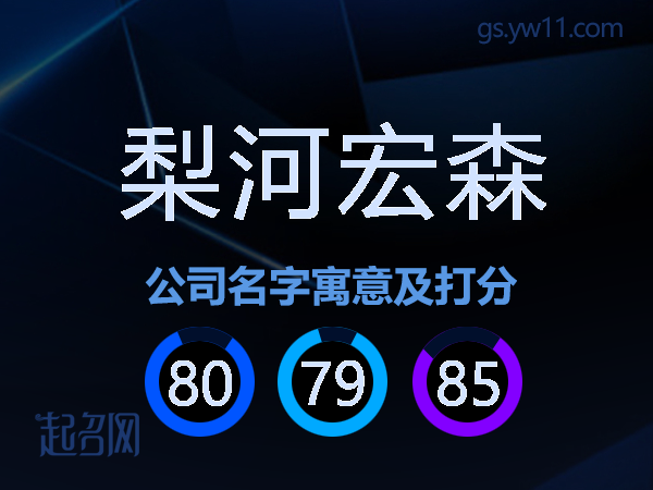 梨河宏森公司名字寓意及打分