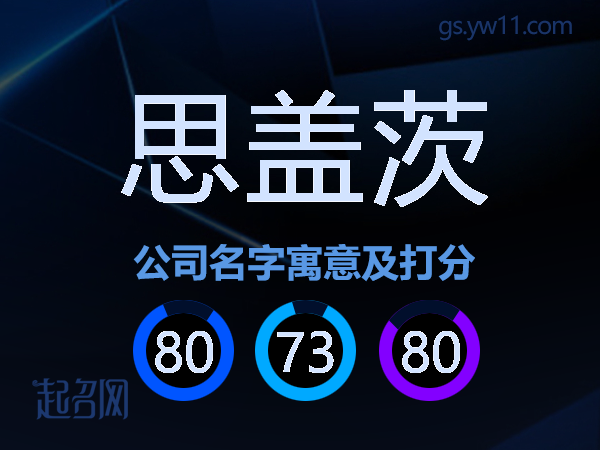 思盖茨公司名字寓意及打分