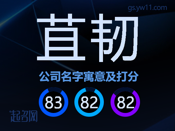 苴韧公司名字寓意及打分