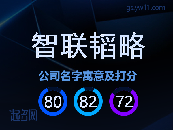 智联韬略公司名字寓意及打分