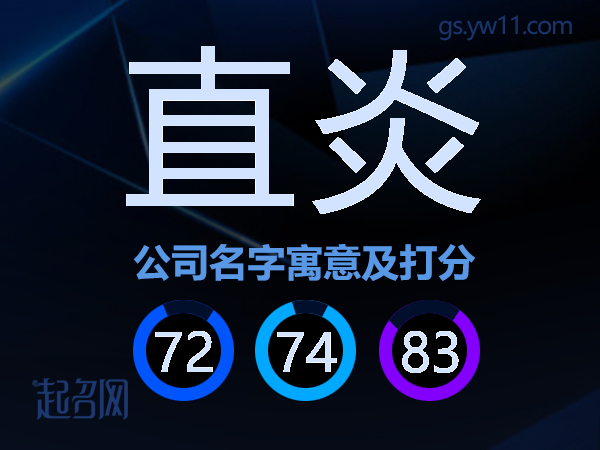 直炎公司名字寓意及打分