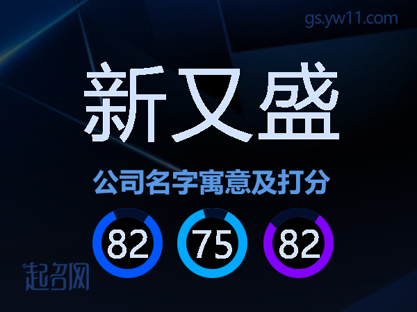 新又盛公司名字寓意及打分