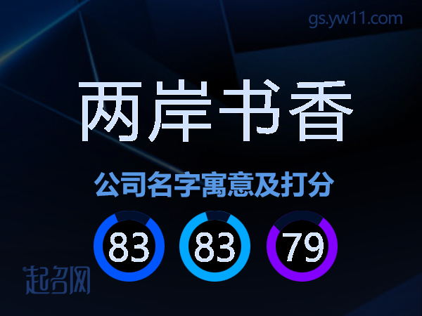 两岸书香公司名字寓意及打分