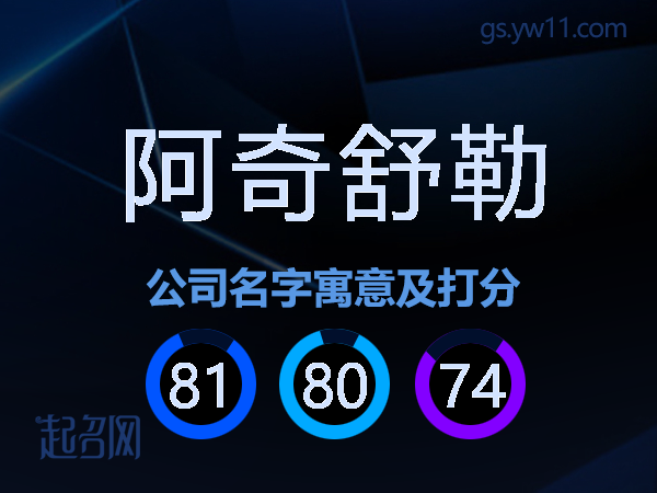 阿奇舒勒公司名字寓意及打分