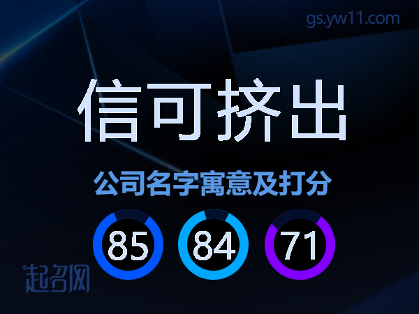 信可挤出公司名字寓意及打分