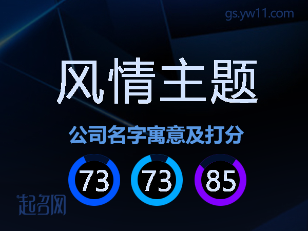 风情主题公司名字寓意及打分