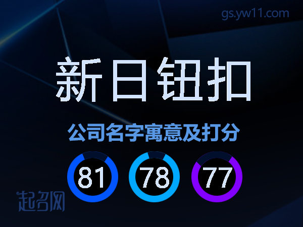 新日钮扣公司名字寓意及打分