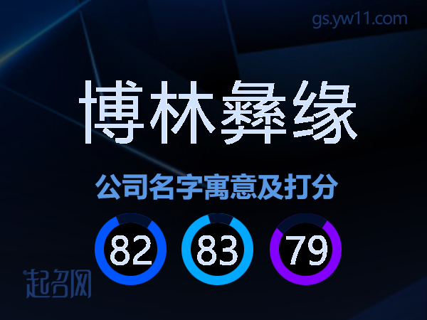 博林彝缘公司名字寓意及打分