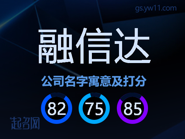融信达公司名字寓意及打分