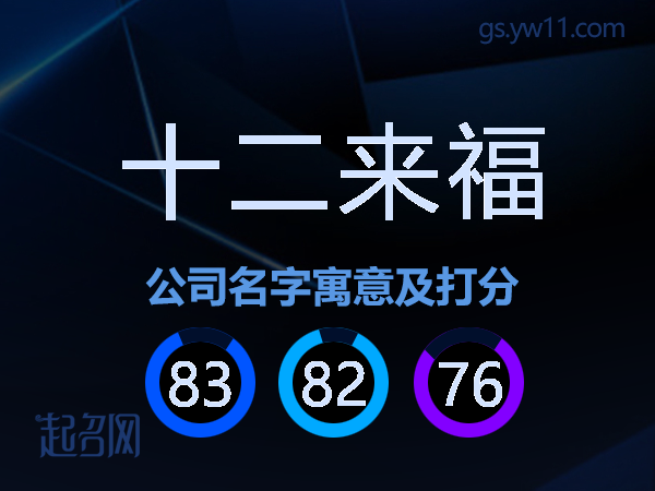 十二来福公司名字寓意及打分