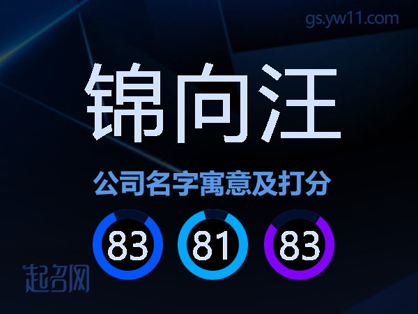 锦向汪公司名字寓意及打分
