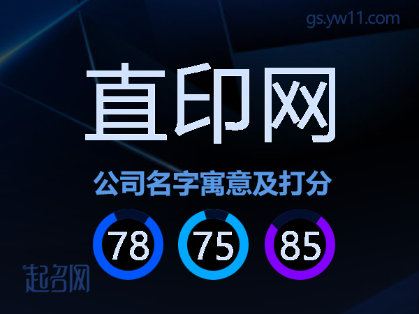 直印网公司名字寓意及打分