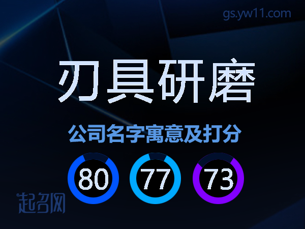 刃具研磨公司名字寓意及打分
