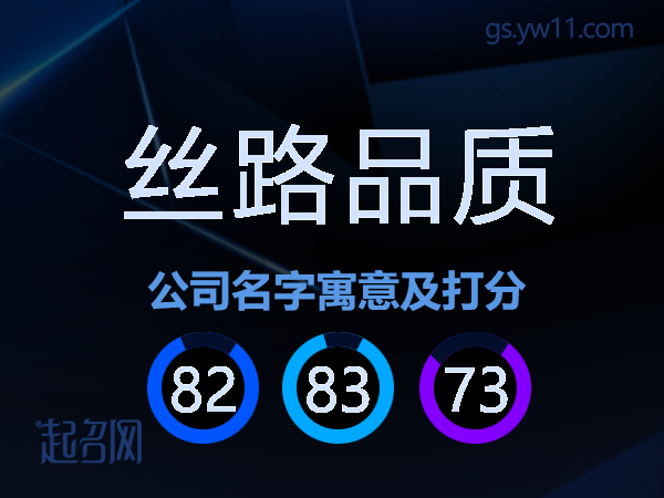 丝路品质公司名字寓意及打分
