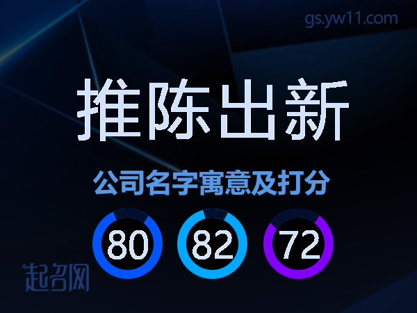 推陈出新公司名字寓意及打分