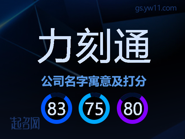 力刻通公司名字寓意及打分