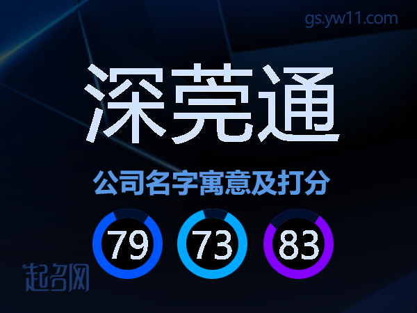 深莞通公司名字寓意及打分
