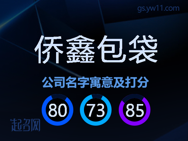 侨鑫包袋公司名字寓意及打分