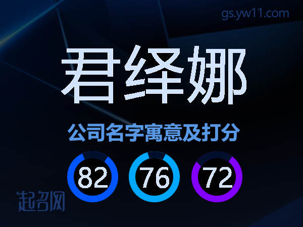 君绎娜公司名字寓意及打分