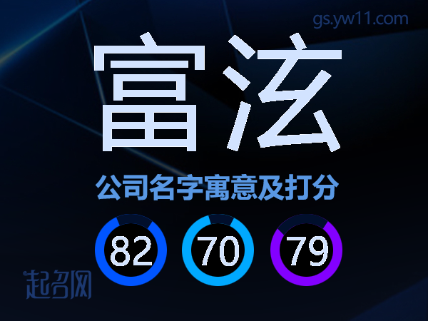 富泫公司名字寓意及打分