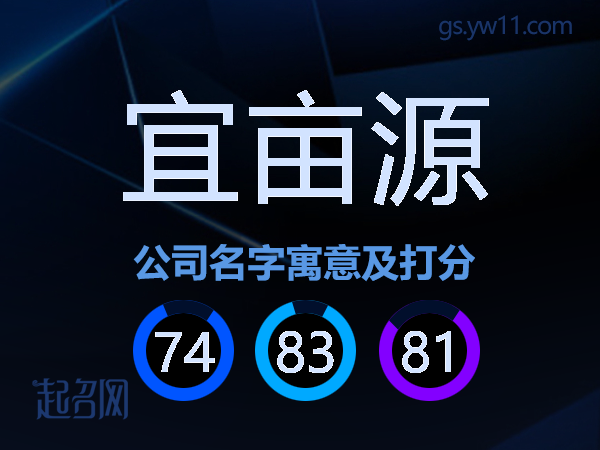 宜亩源公司名字寓意及打分