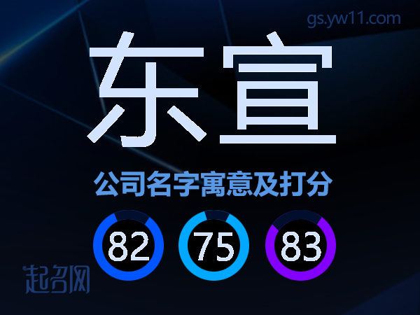 东宣公司名字寓意及打分