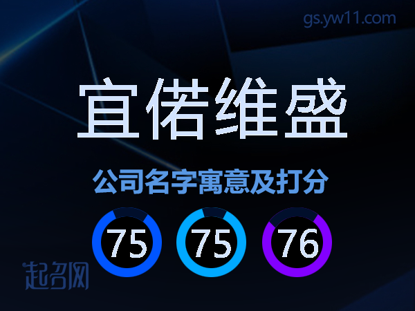 宜偌维盛公司名字寓意及打分