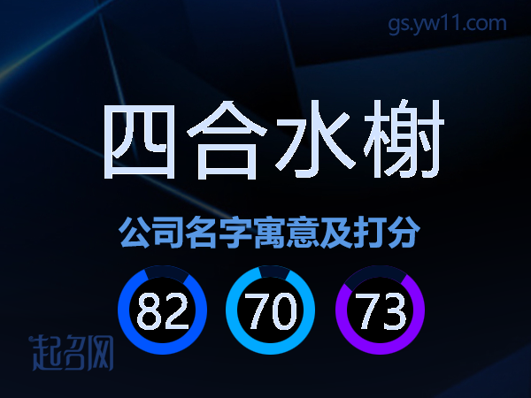 四合水榭公司名字寓意及打分