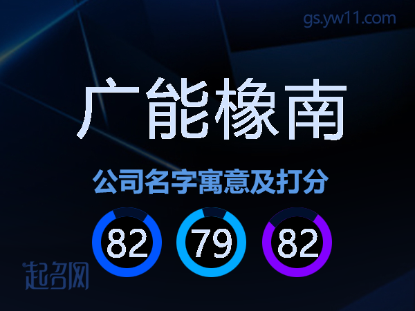 广能橡南公司名字寓意及打分