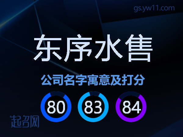 东序水售公司名字寓意及打分