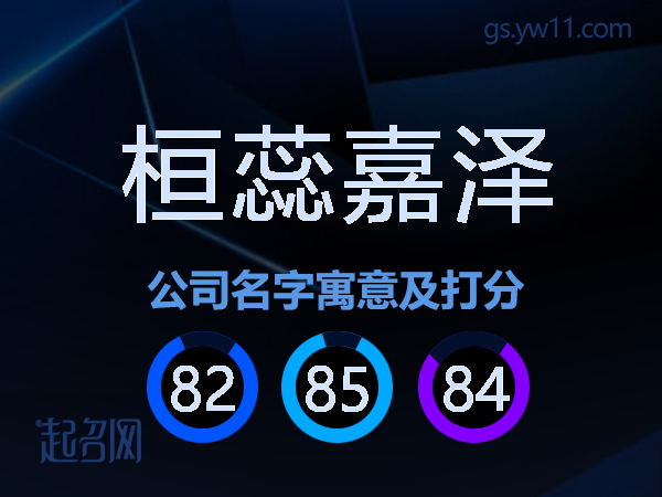 桓蕊嘉泽公司名字寓意及打分