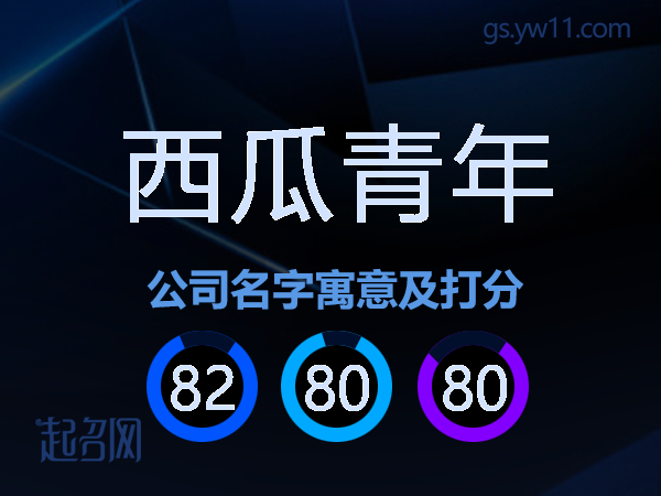 西瓜青年公司名字寓意及打分
