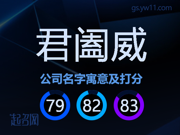 君阖威公司名字寓意及打分