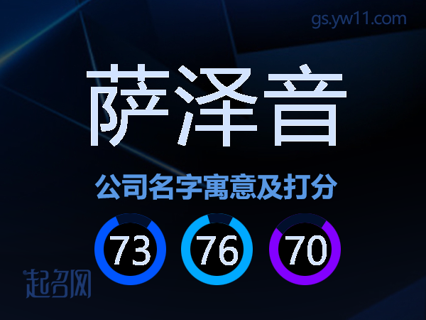 萨泽音公司名字寓意及打分