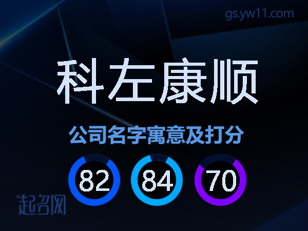 科左康顺公司名字寓意及打分