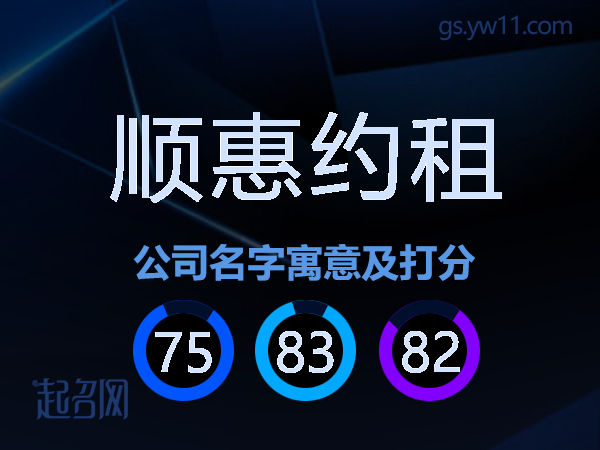顺惠约租公司名字寓意及打分