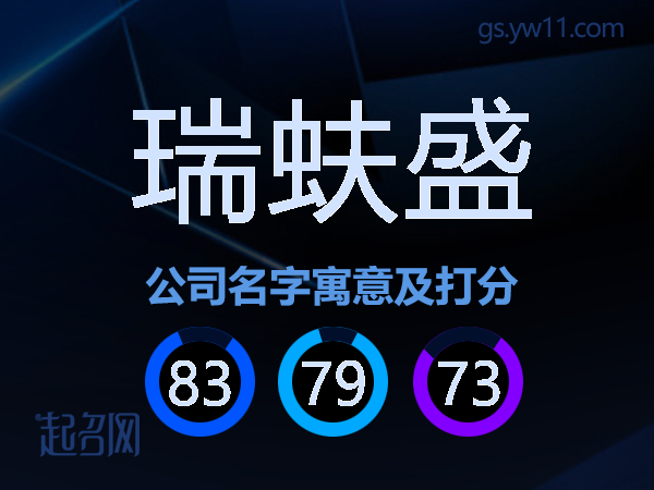 瑞蚨盛公司名字寓意及打分